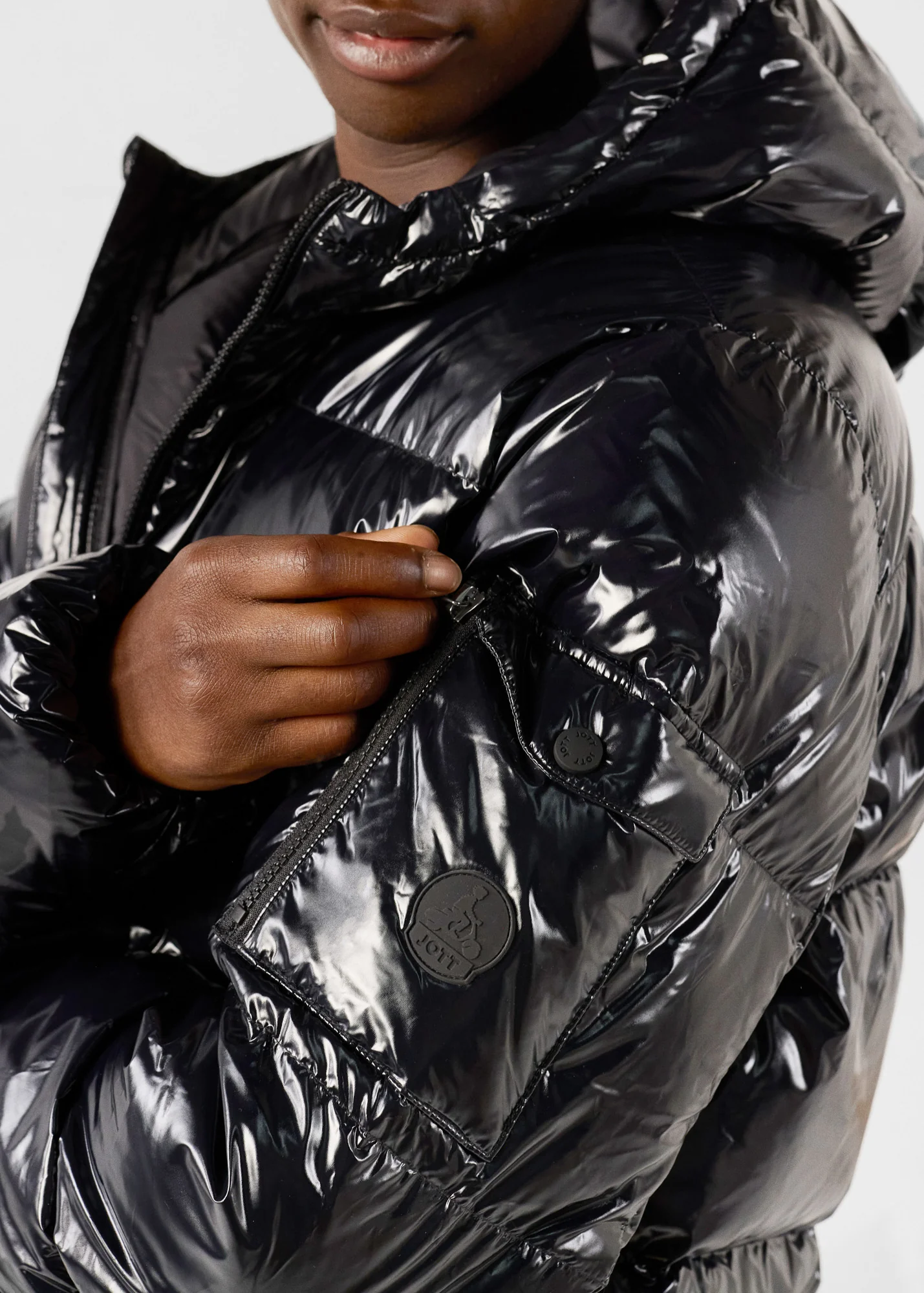 Doudoune à capuche Grand Froid Noir Java laquée - Image 5
