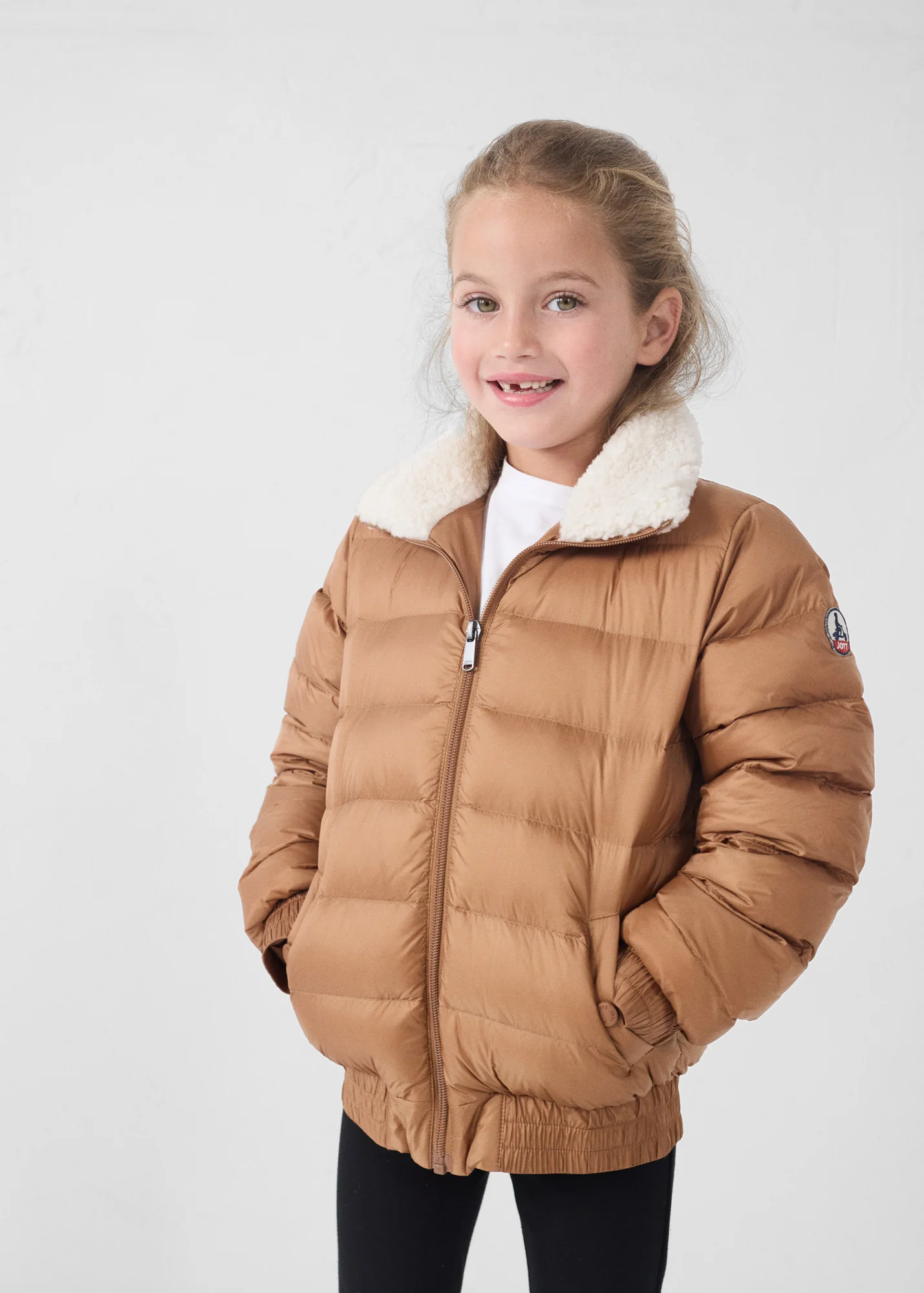 Doudoune enfant aviateur Sucre roux Bass - Image 3