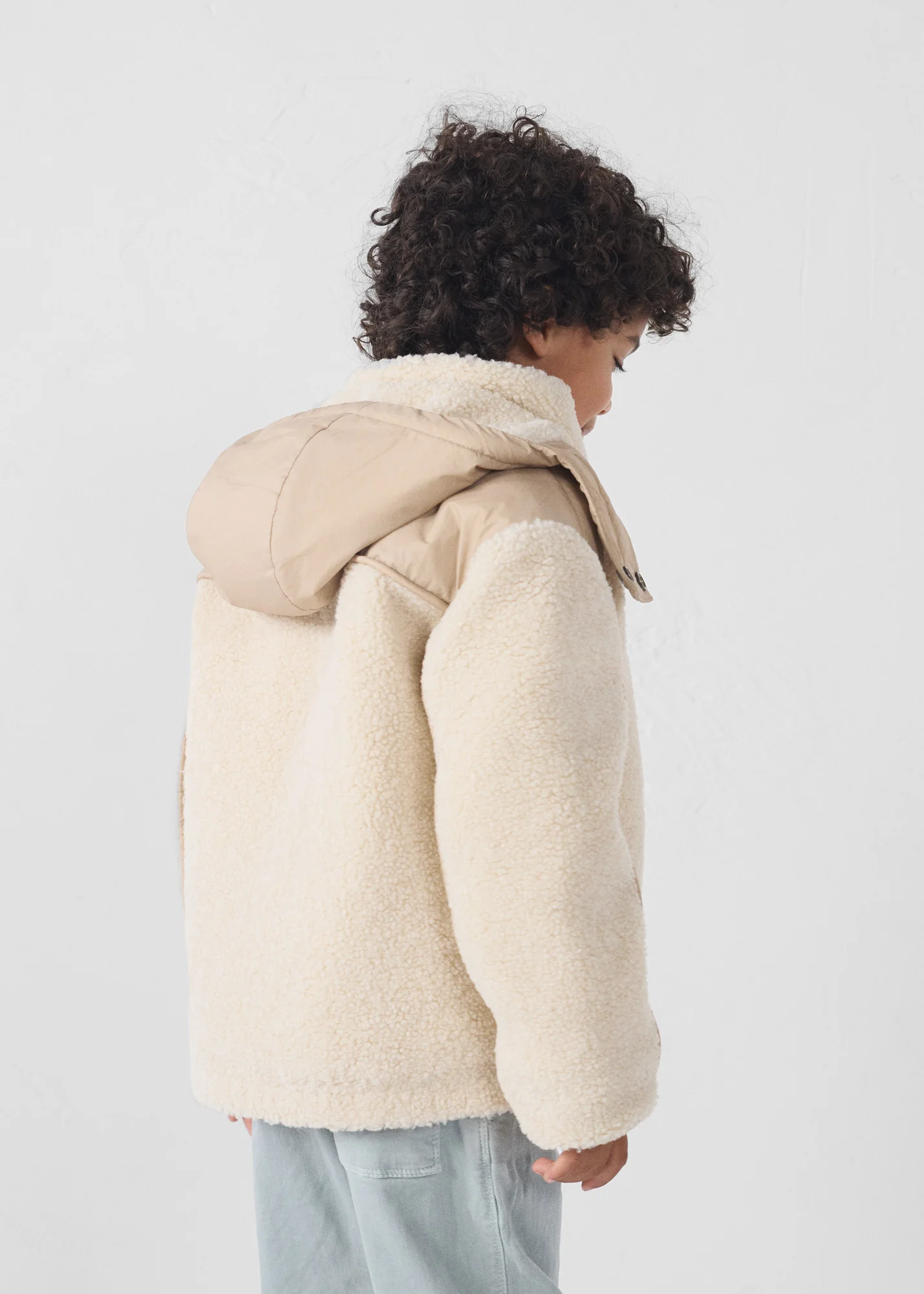 Doudoune enfant sherpa Naturel Gwen - Image 4
