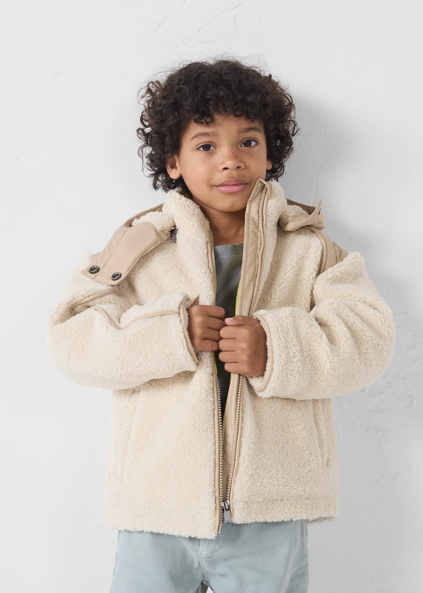 Doudoune enfant sherpa Naturel Gwen - Image 7