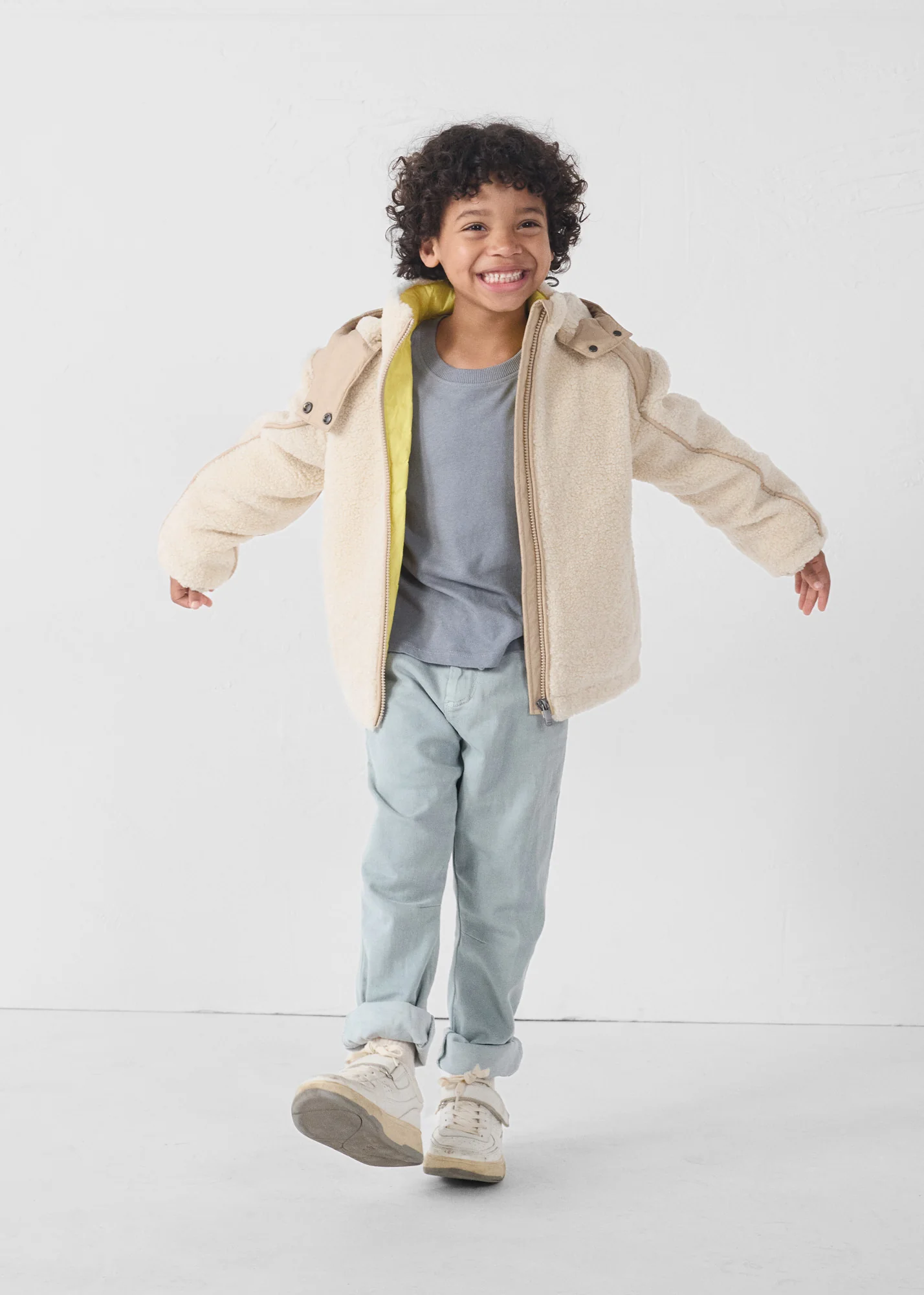 Doudoune enfant sherpa Naturel Gwen - Image 9