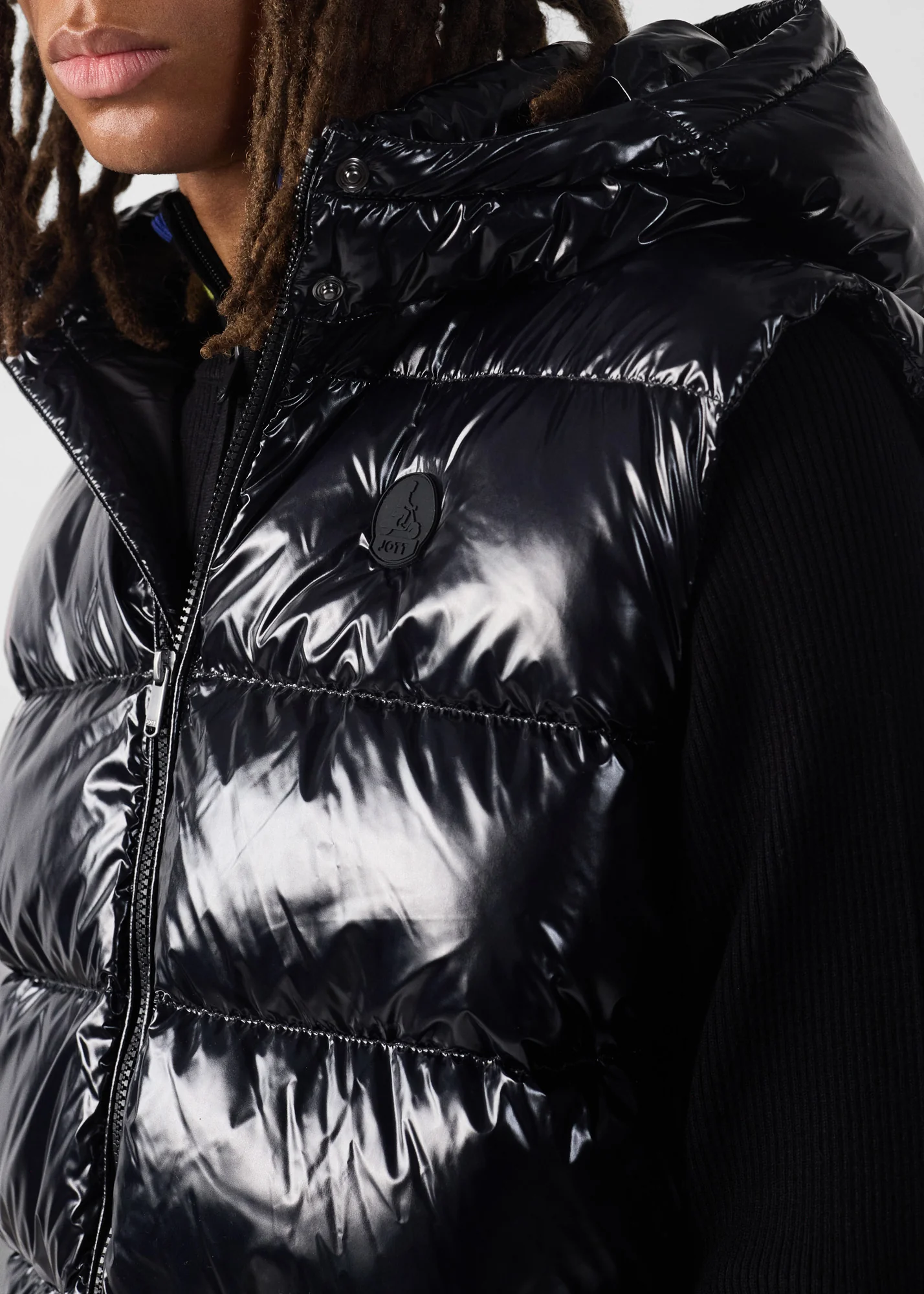 Doudoune laquée sans manches Grand Froid Noir Clappe - Image 10