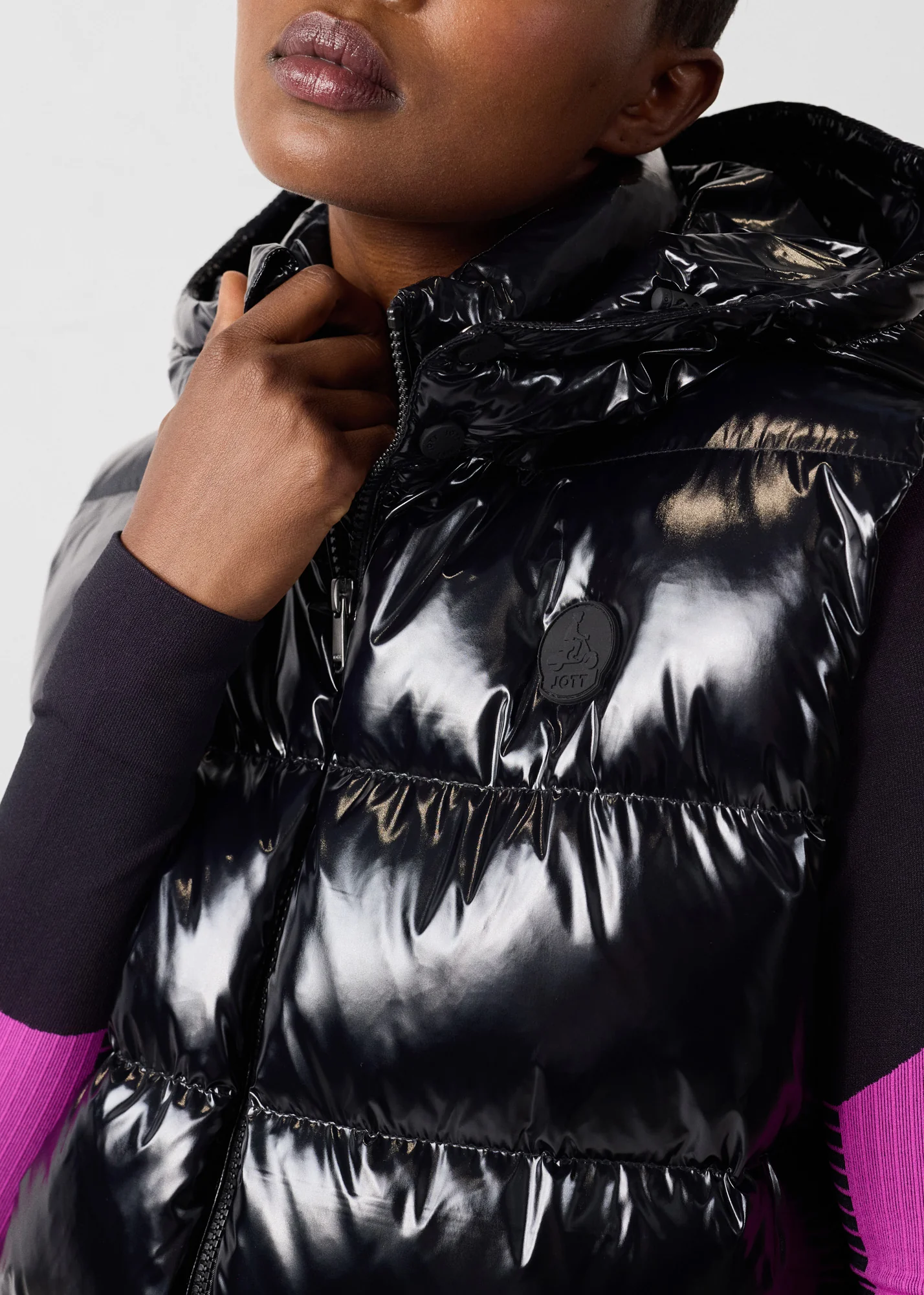 Doudoune laquée sans manches Grand Froid Noir Clappe - Image 11