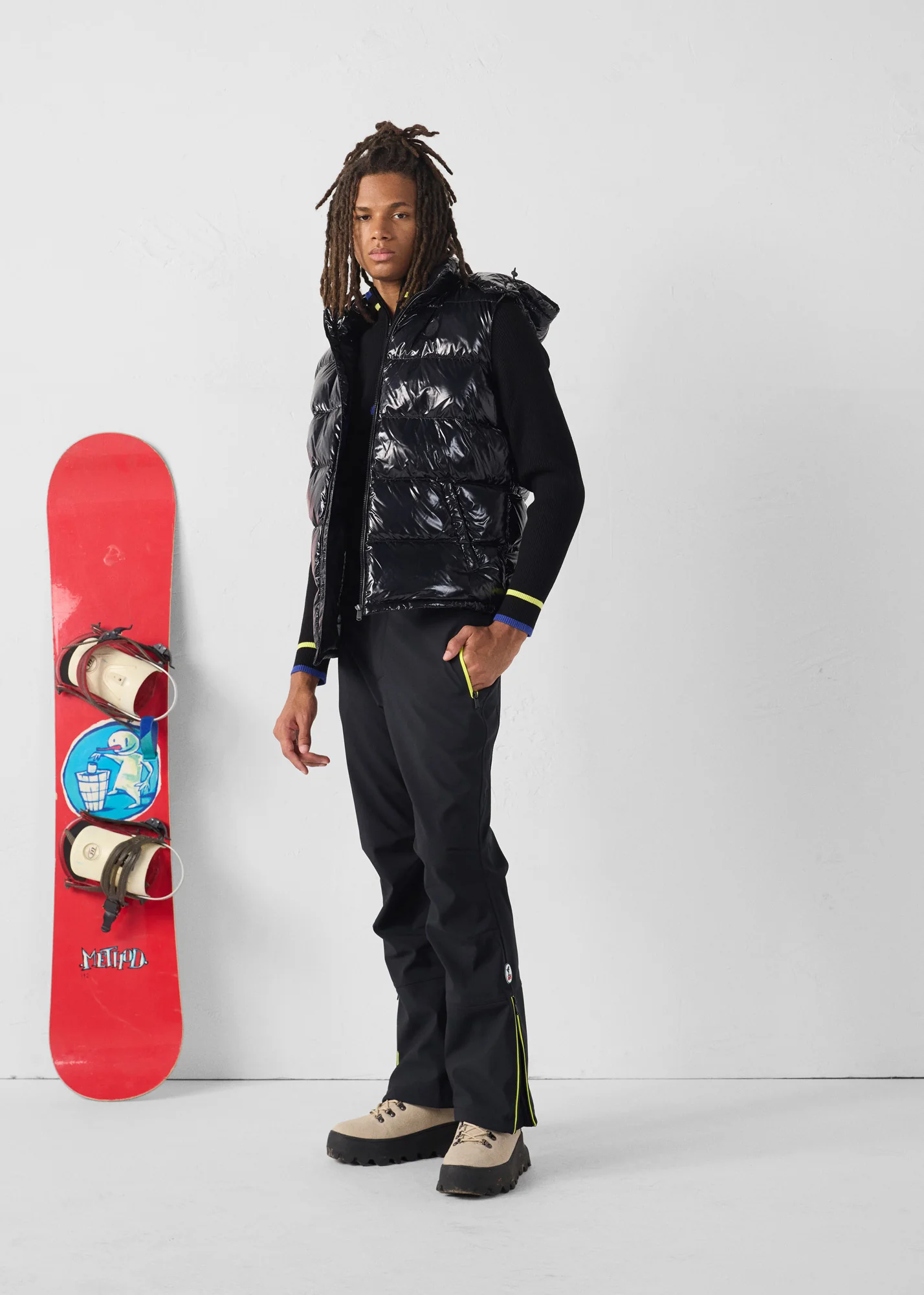 Doudoune laquée sans manches Grand Froid Noir Clappe - Image 3