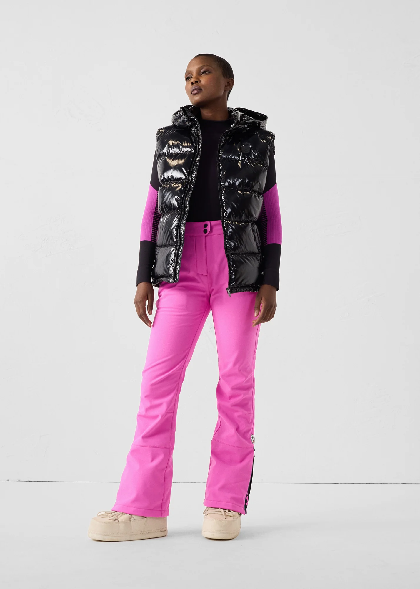 Doudoune laquée sans manches Grand Froid Noir Clappe - Image 6