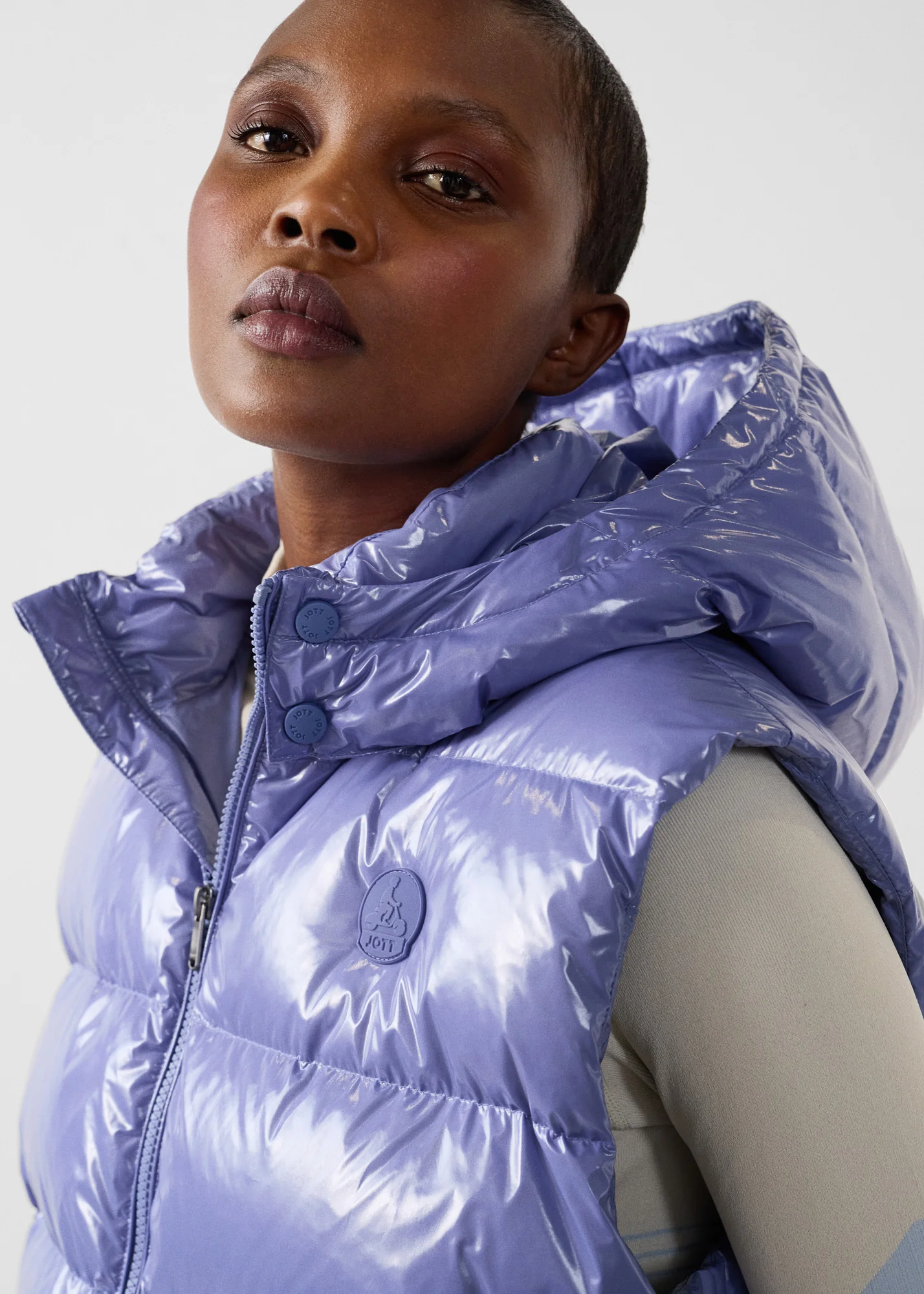 Doudoune laquée sans manches Grand Froid Raisin ombre Clappe - Image 10