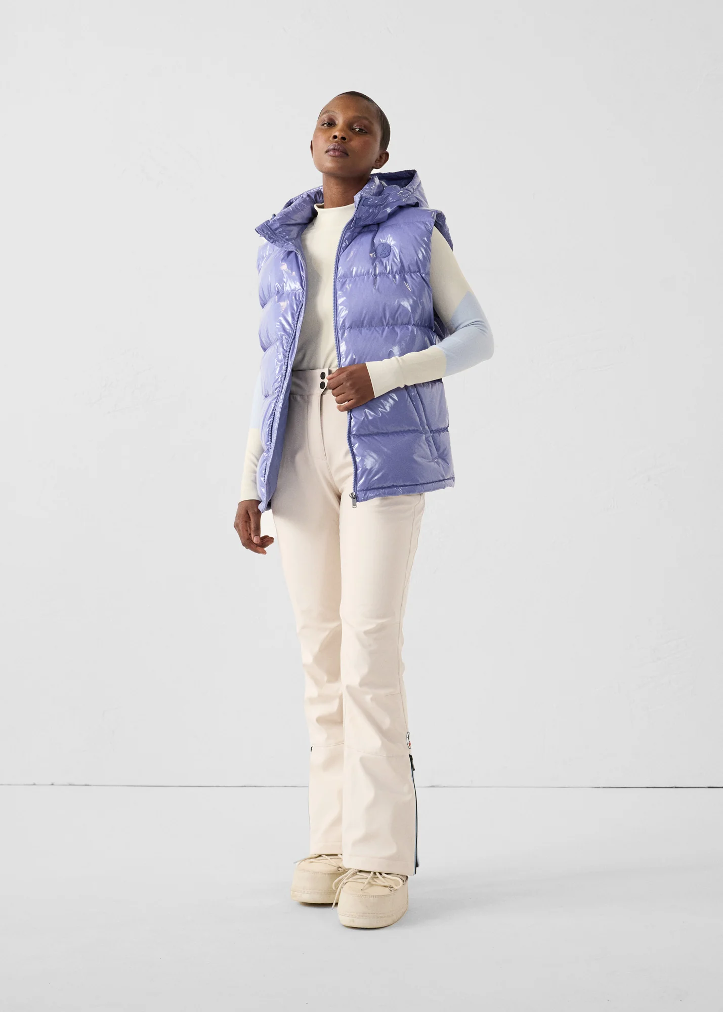 Doudoune laquée sans manches Grand Froid Raisin ombre Clappe - Image 5