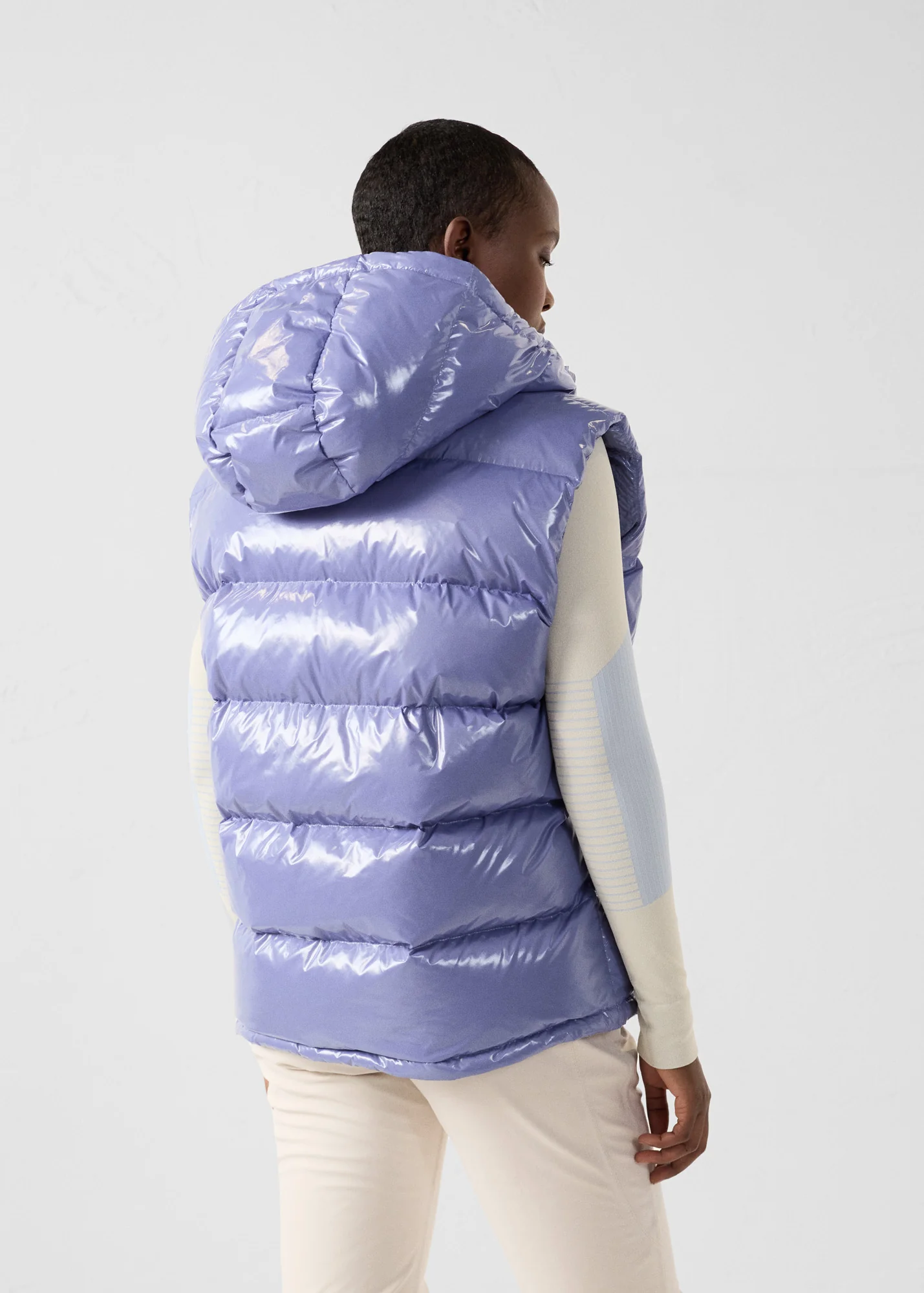 Doudoune laquée sans manches Grand Froid Raisin ombre Clappe - Image 8