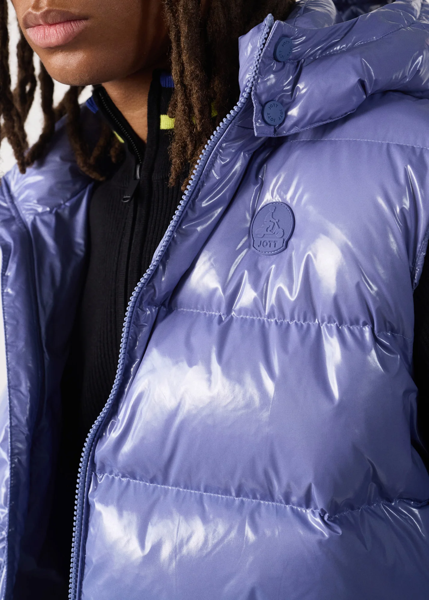 Doudoune laquée sans manches Grand Froid Raisin ombre Clappe - Image 9