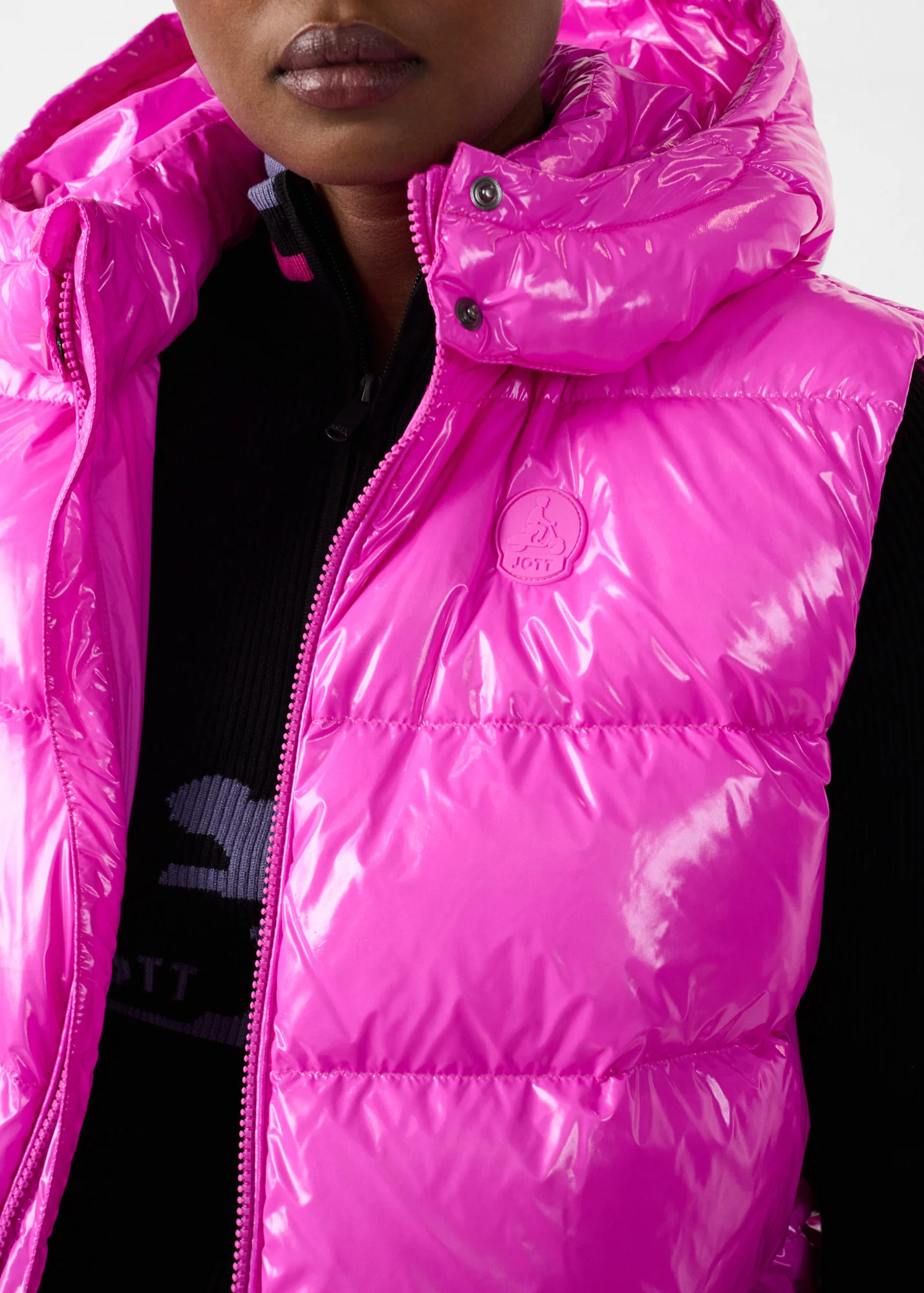 Doudoune laquée sans manches Grand Froid Rose électrique Clappe - Image 10