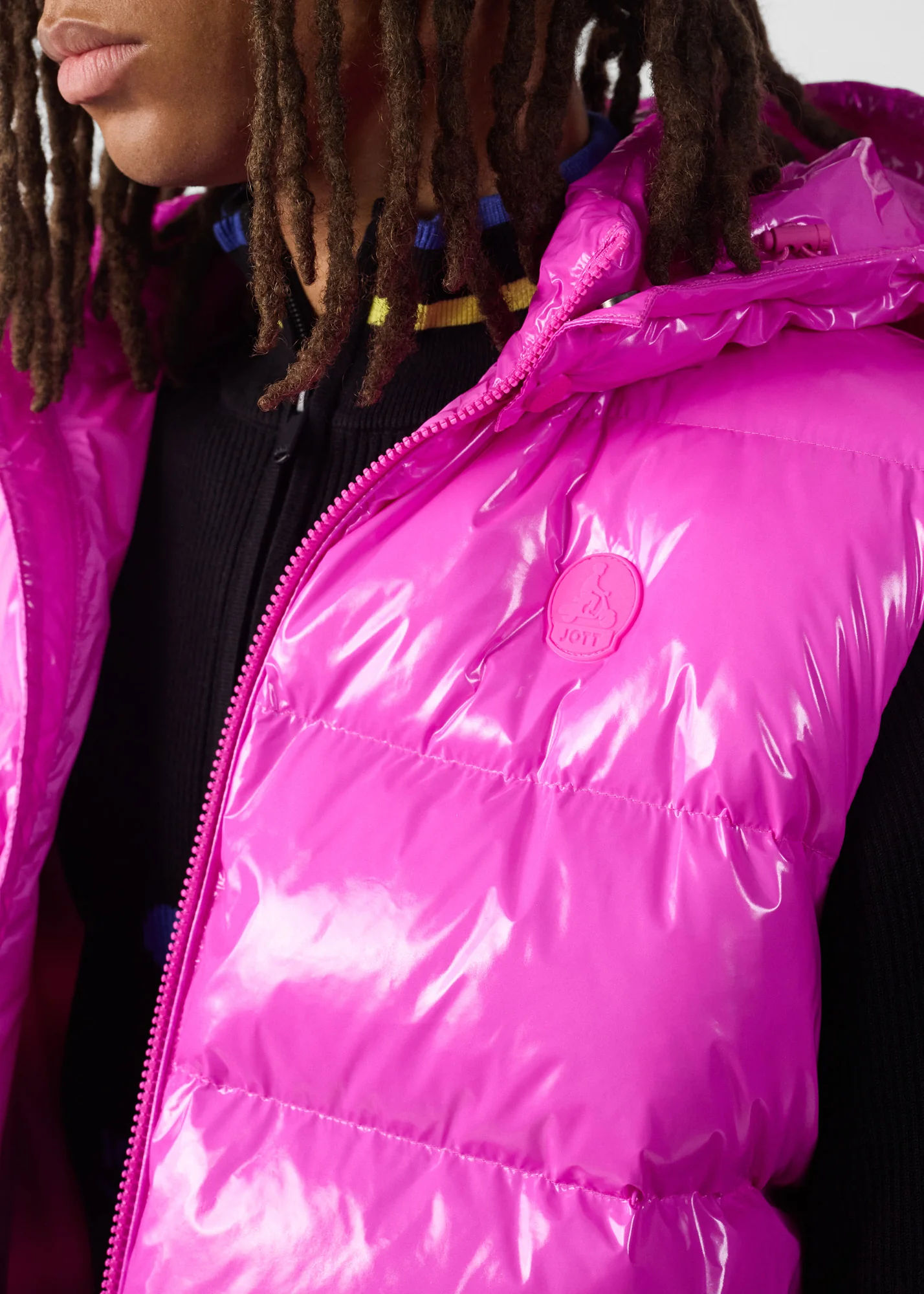 Doudoune laquée sans manches Grand Froid Rose électrique Clappe - Image 11