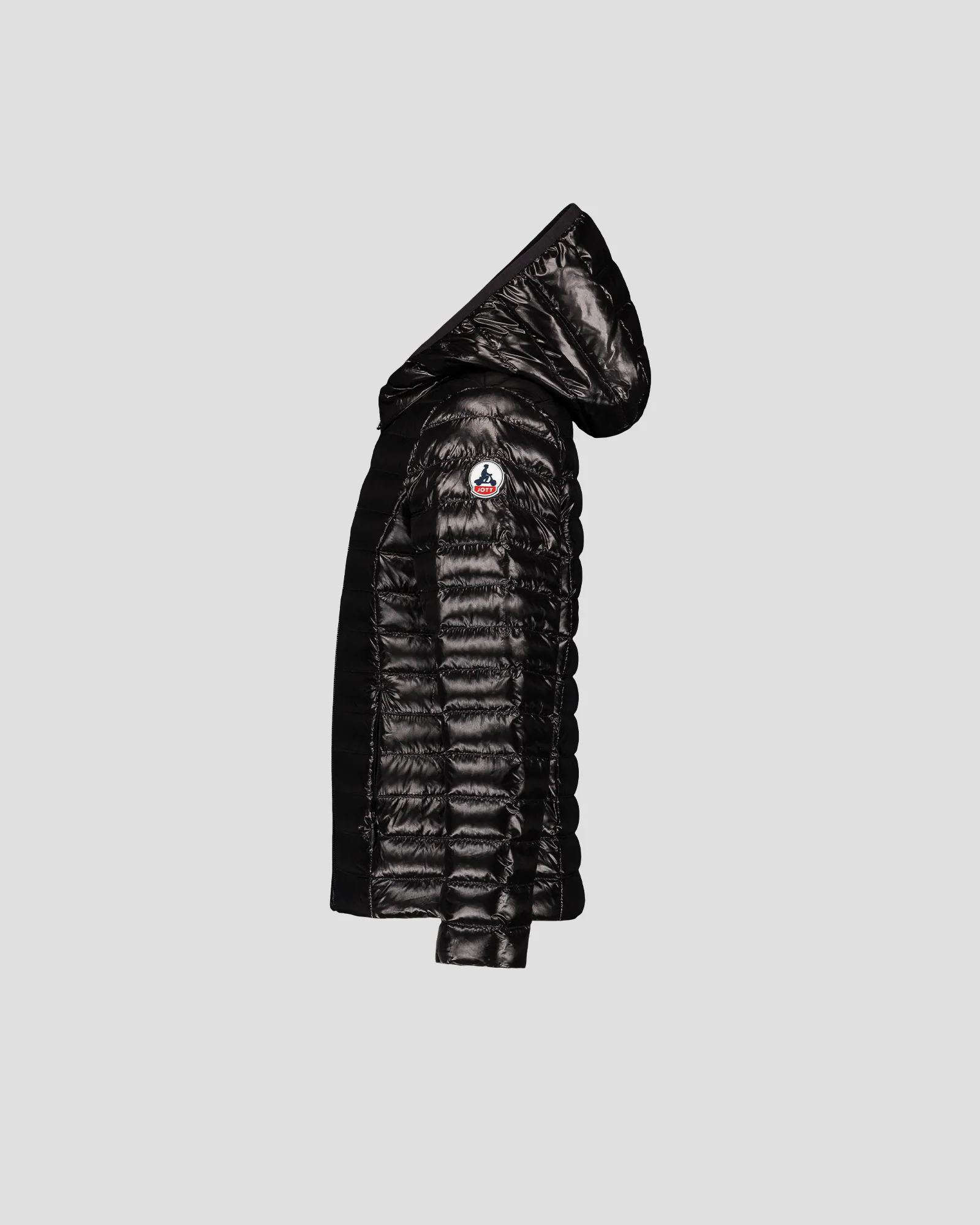 Doudoune légère à capuche enfant Noir Carla shiny - Image 6