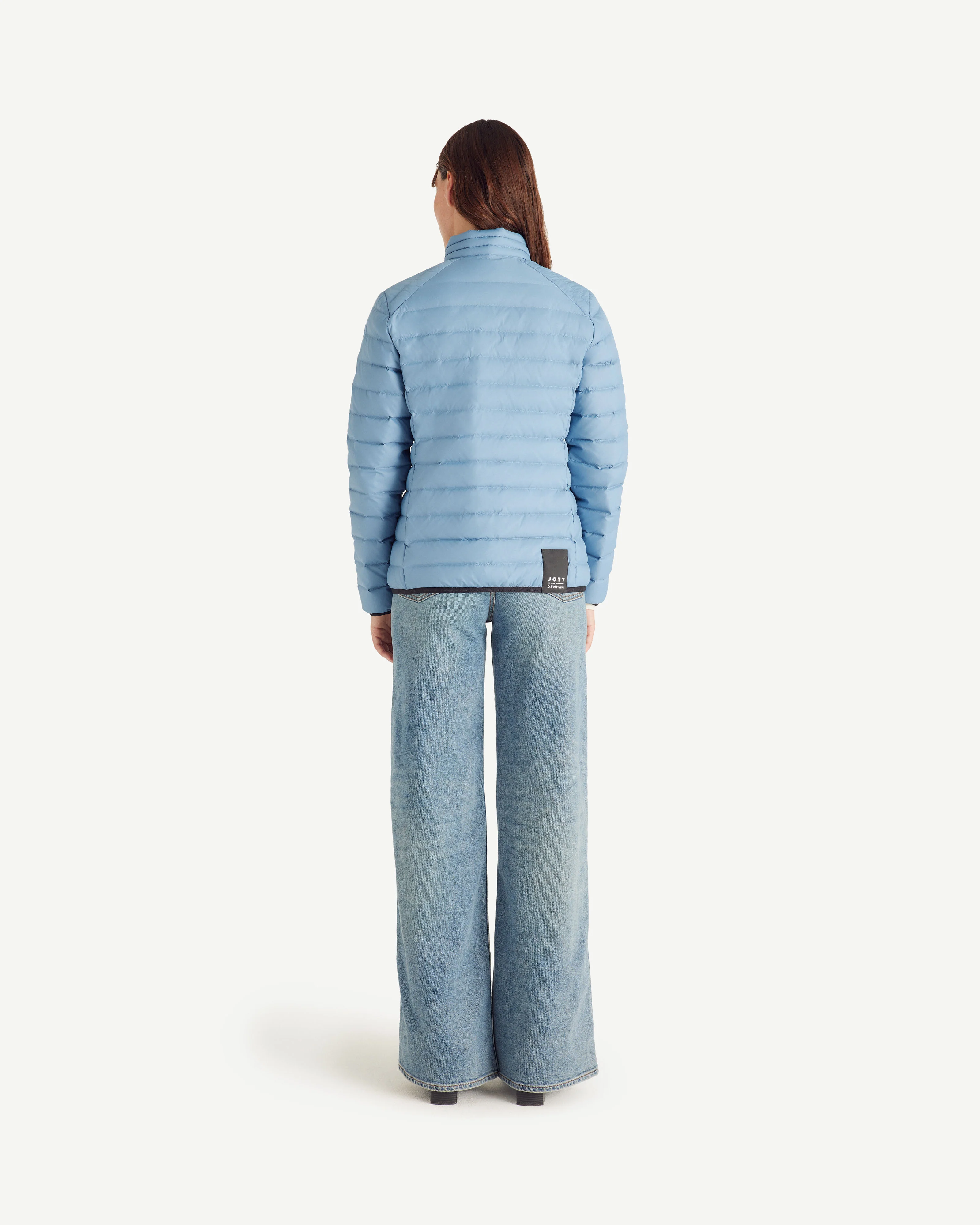 Doudoune légère avec détails en denim Bleu délavé Flight WNW JOTT x DENHAM - Image 3