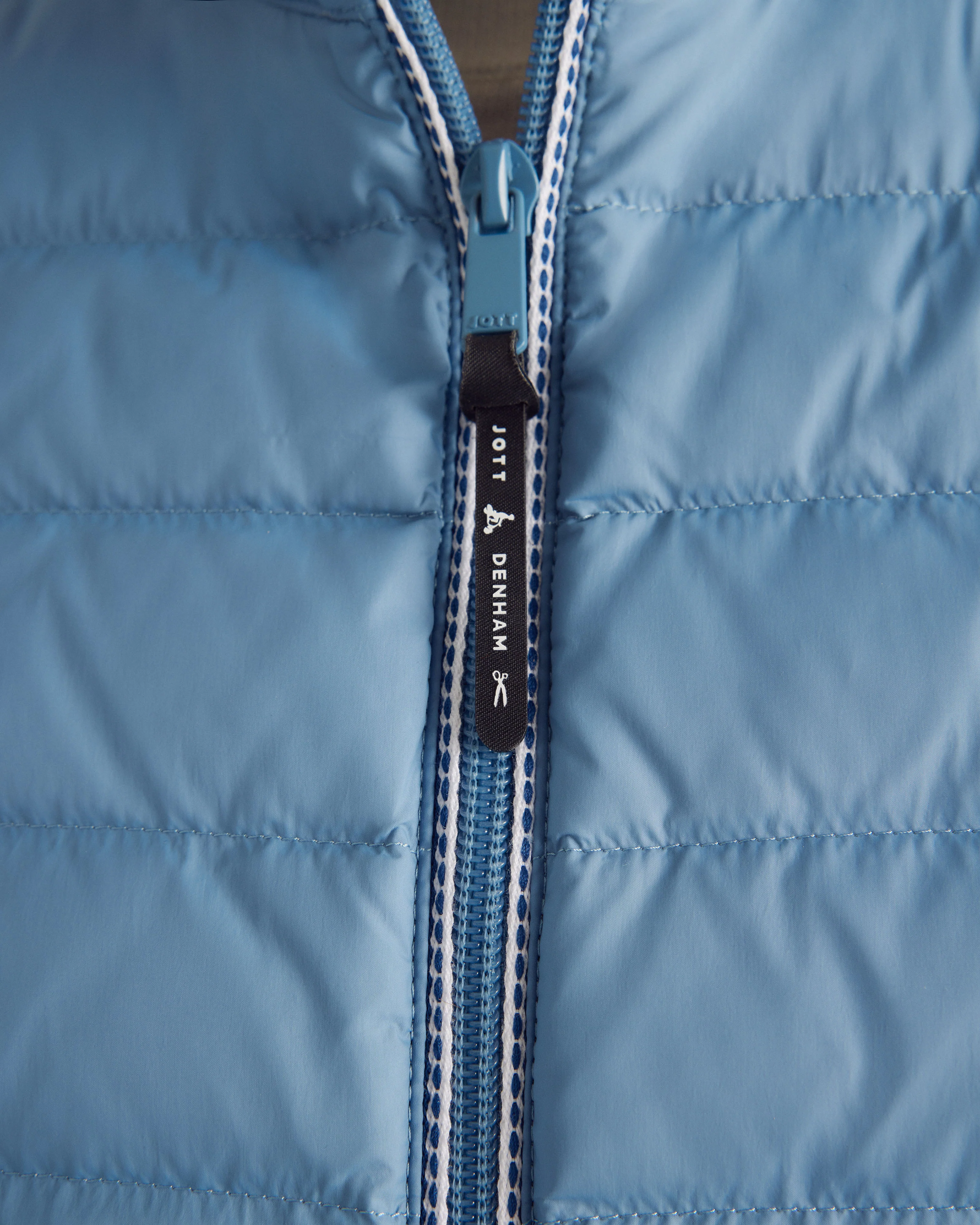 Doudoune légère avec détails en denim Bleu délavé Flight WNW JOTT x DENHAM - Image 8