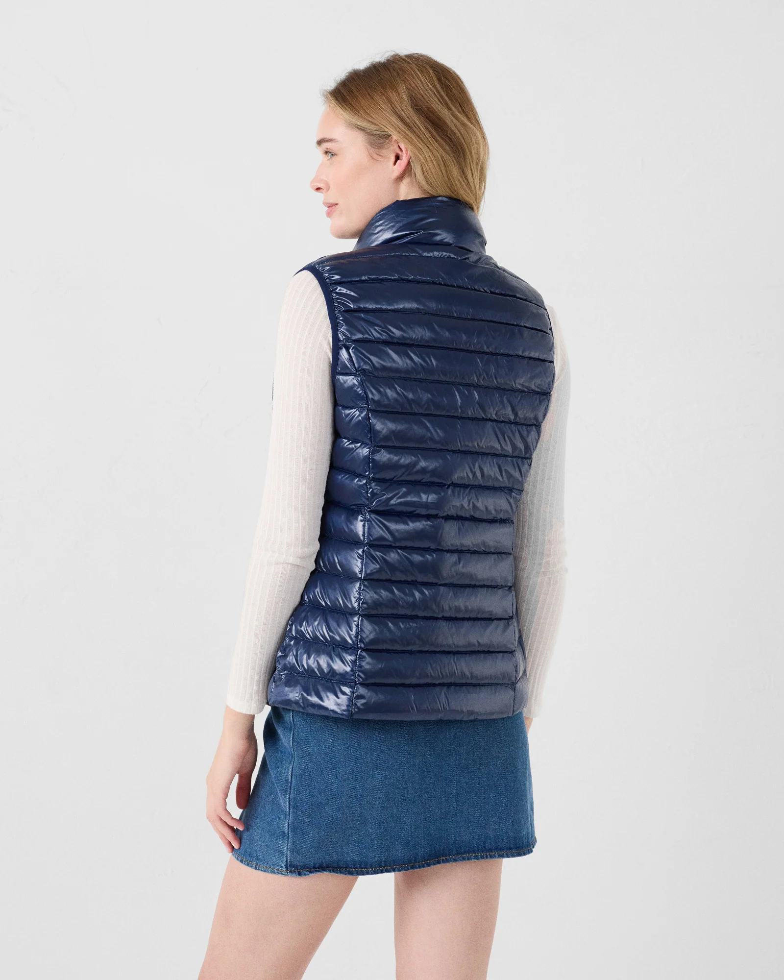 Doudoune légère sans manches Marine Seda shiny - Image 4
