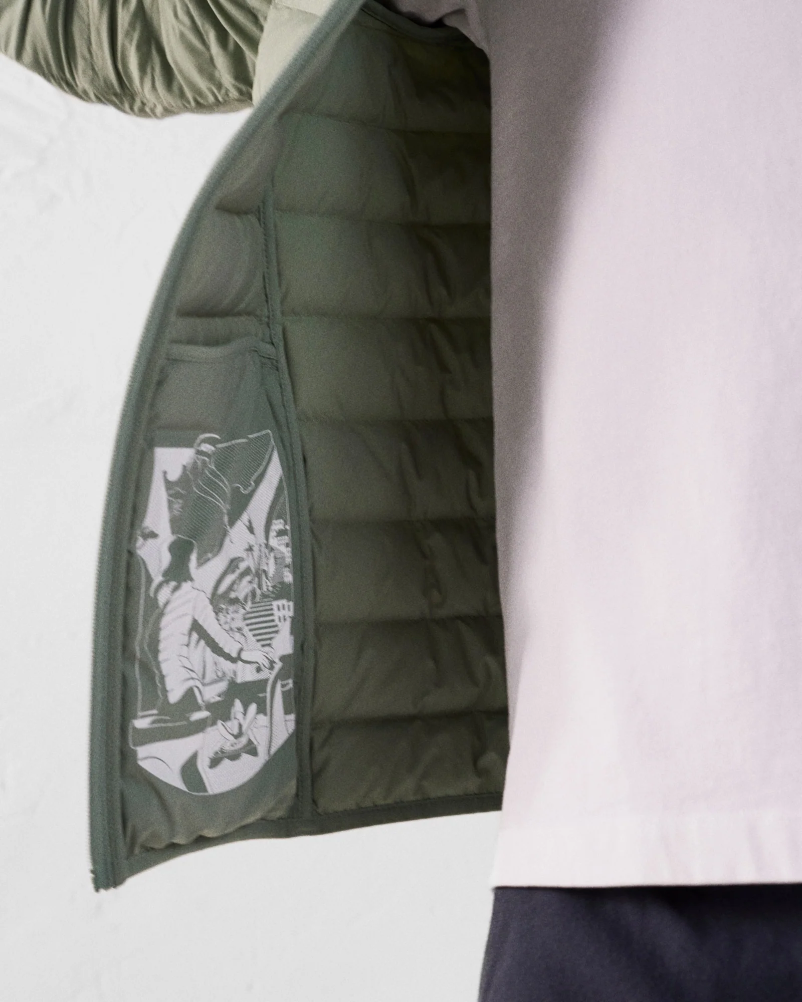 Doudoune légère stretch Vert minéral Aragon - Image 3