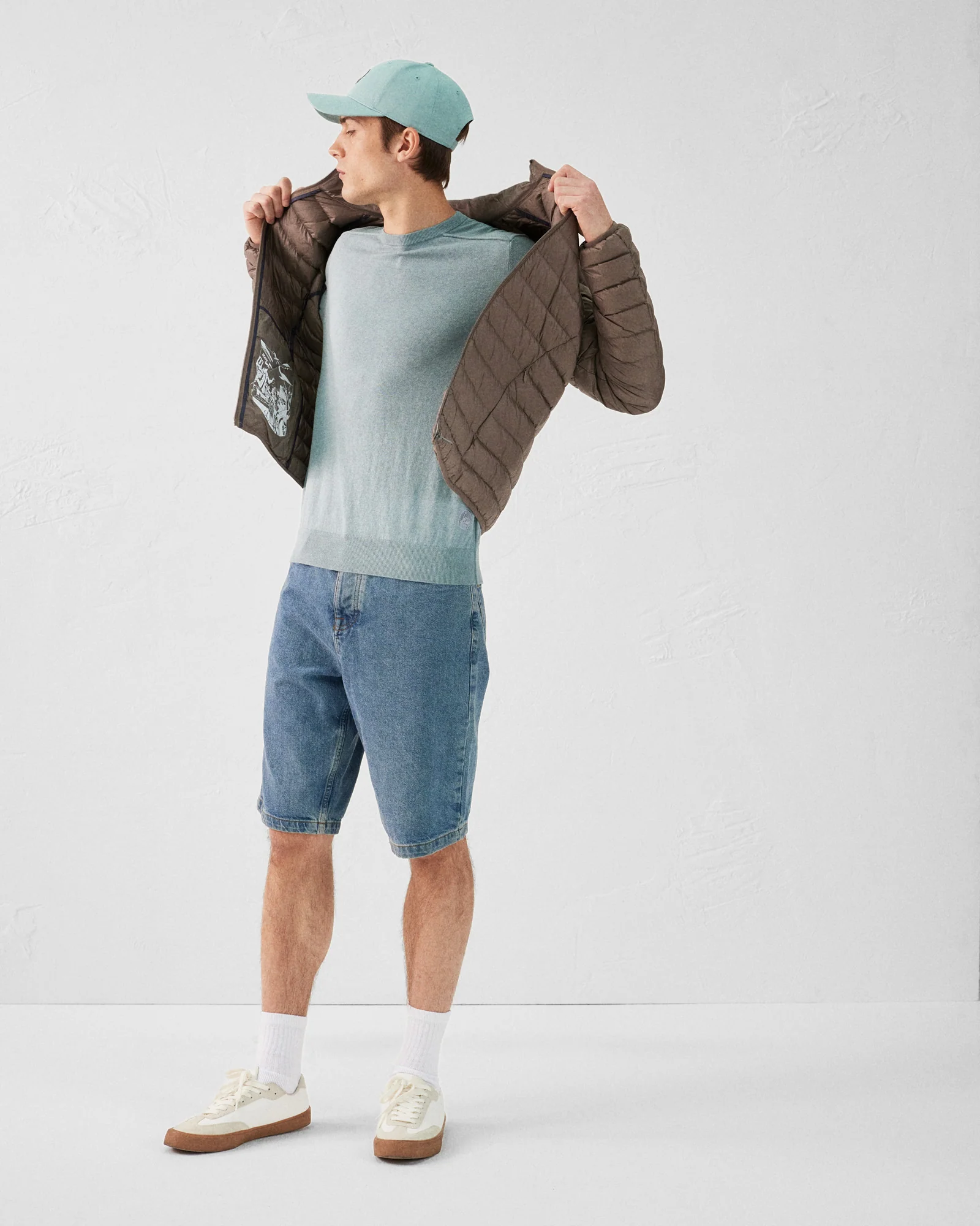 Doudoune légère Taupe Mat - Image 5