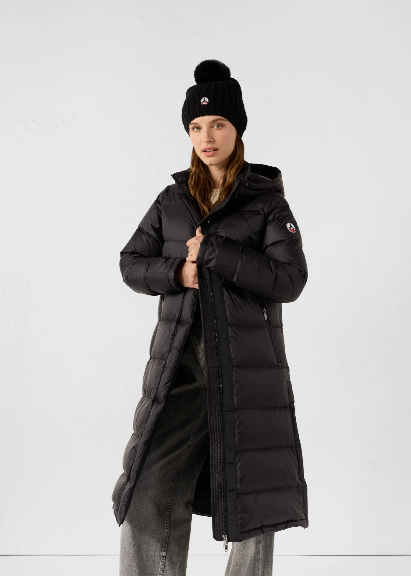 Doudoune longue à capuche Grand Froid Noir Karachi - Image 3