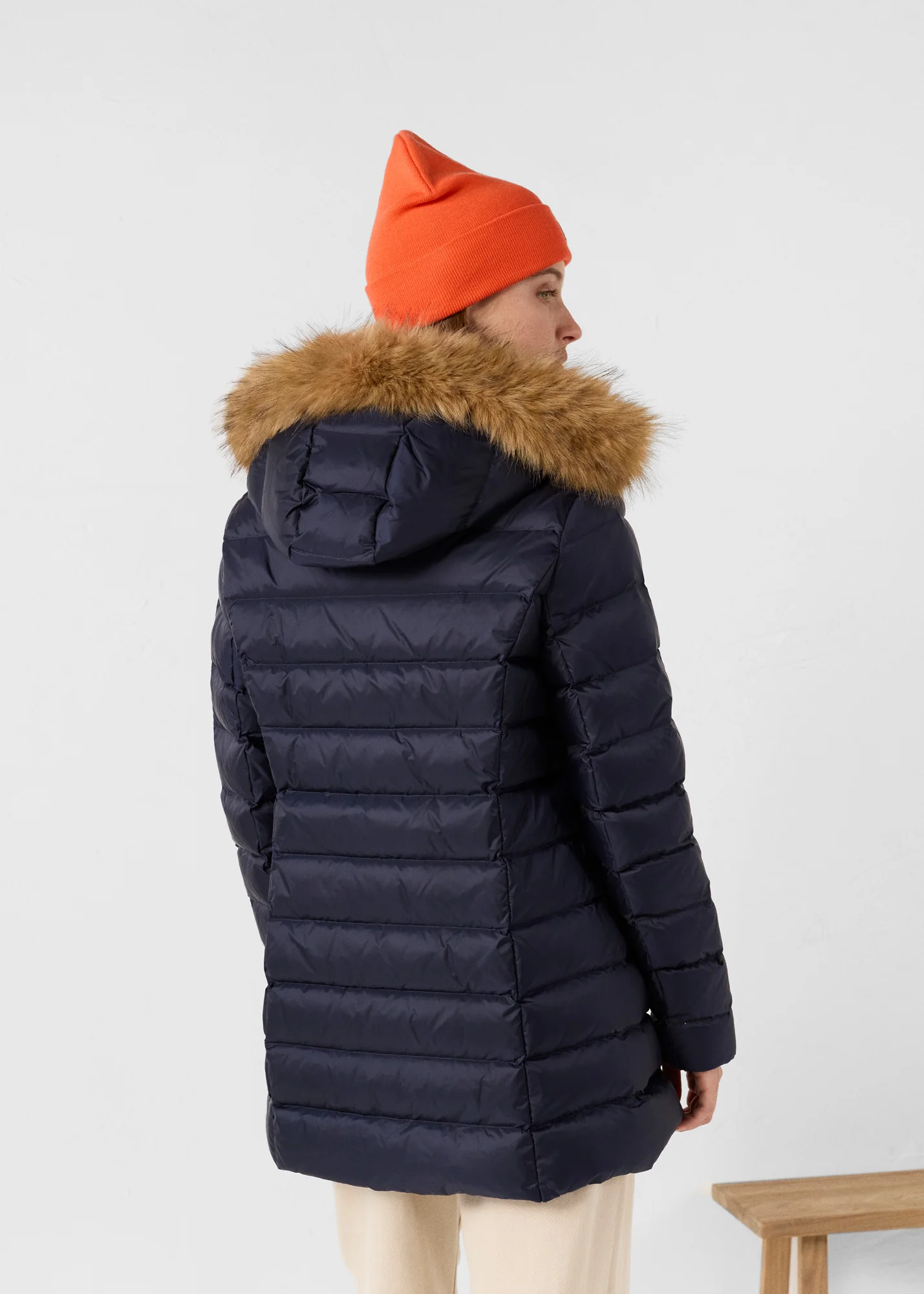 Doudoune mi-longue Grand Froid Marine Perle - Image 4