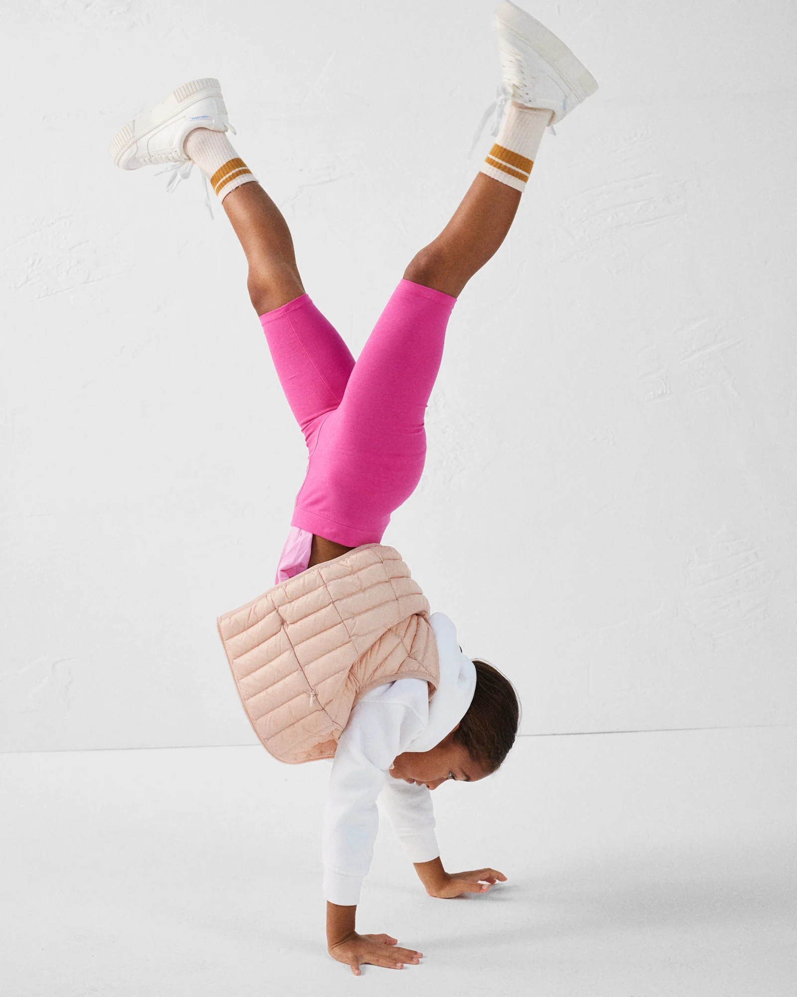 Doudoune sans manches enfant Pêche clair Zoe - Image 3